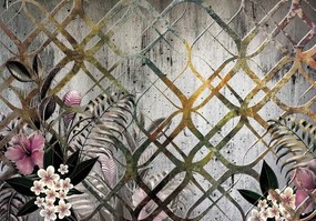 Fotótapéta - Növények és arany dísz (152,5x104 cm)