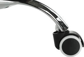 Irodai szék, textilbőr/fém, taupe/króm, FARAN