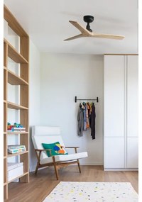 FARO 34284 - Mennyezeti ventilátor KLIM S fenyő/fekete átm. 92,5 cm + távirányító