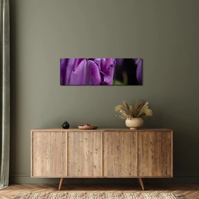 Tulipán vírág képe (órával) (90x30 cm)