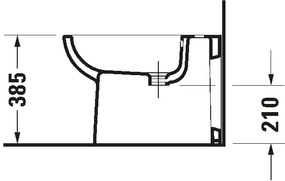Duravit 22411000002 - Álló bidé D-CODE 35,5x52,5 cm kerámia/fényes fehér