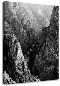 Gario Vászonkép Fekete-fehér hegyi táj Méret: 40 x 60 cm