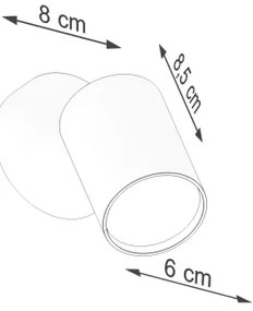 Sollux SL.1126 - Fali spotlámpa LEMMI 1xGU10/40W/230V fekete