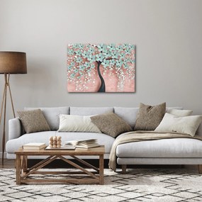 Kép - Pasztell kék virágok (70x50 cm)