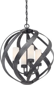 Quintiesse klasszikus loft vintage kültéri függeszték blacksmith fekete opál elsqnblacksmith4pobk IP44