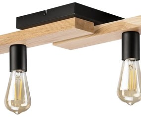 Felületre szerelhető csillár MATTE 4xE27/15W/230V fekete/tölgy