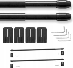 Irigység Pálcika 60-90cm Függönykarnis Irigység Szett 2db-os Antracit