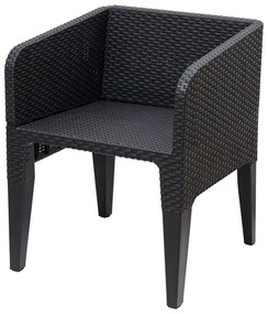 Fekete rattan fotel COLUMBIA