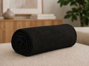 Fleece pléd FLEORA, fekete Méret: 180 x 200 cm