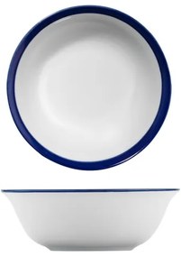24 részes porcelán étkészlet, fehér/kék