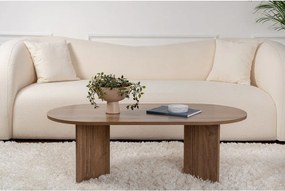 Sötétbarna dohányzóasztal diófa dekorral 60x119 cm Sable – Kalune Design