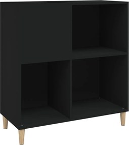 vidaXL fekete szerelt fa hanglemezszekrény 84,5 x 38 x 89 cm