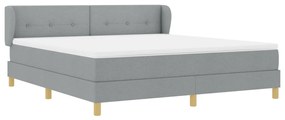 Boxspring Ágy Matrac nélkül Világosszürkében, 180x200 cm, Szövet