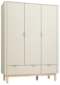 Krémszínű gyerek ruhásszekrény 144x52 cm Miloo – Pinio