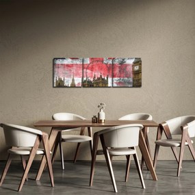 Kép - London (órával) (90x30 cm)