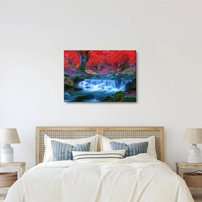 Kép Vízesés egy vörös erdőben (70x50 cm)