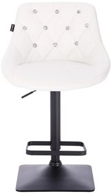 SZÉK HC931KW Fehér modern műbőr szék fekete lábbal