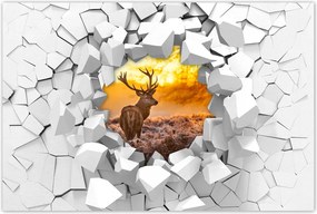 Poszterek 60x40 Szarvas naplementekor