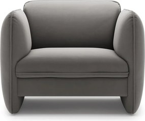 Sötétszürke bársony fotel Georgia – Micadoni