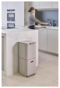 Totem Compact háromrekeszes krémfehér szelektív szemetes, 40 l - Joseph Joseph