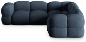 Sötétkék sarokkanapé Loretto – Cosmopolitan Design