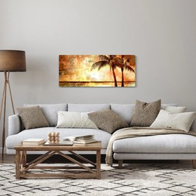 Kép - pálmafák a tengerparton (120x50 cm)