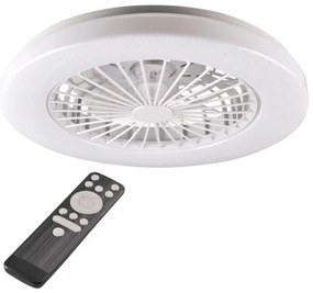 LED Dimmelhető mennyezeti lámpa ventilátorral LIBYA LED/48W/230V 3000-6500K + távirányító