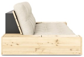 Szürke-bézs len kinyitható kanapé 244 cm Base – Karup Design