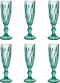 Dekoratív vizes borospohár 6 db-os Kristály üvegdíszítés