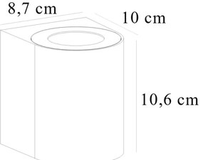 Nordlux - CANTO LED kültéri fali lámpatest 2xLED/5,5W/230V IP44 szürke