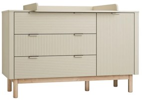 Bézs alacsony gyerek komód 144,5x52 cm Miloo – Pinio