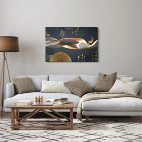Kép - Grafika szarvassal (90x60 cm)