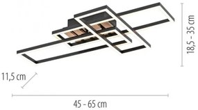 JUST LIGHT. 14051-79 - LED mennyezeti lámpa AKUSZTIKA LED/20,5W/230V tölgy/fekete
