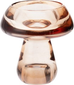 Üveg gyertyatartó Houba borostyán (8x8x8,8 cm)