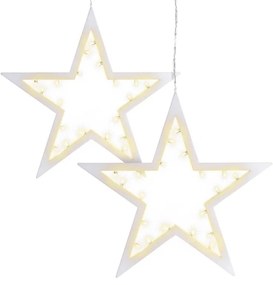 NEXOS Karácsonyi csillag készlet 20 LED meleg fehér