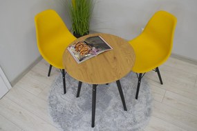 OSLO étkezőasztal tölgy dekorációval 60x60