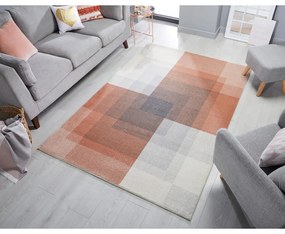 Plaza szürke-rózsaszín szőnyeg, 120 x 170 cm - Flair Rugs