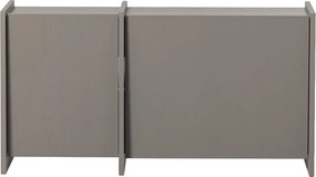 Szürke TV-állvány kőrisfa dekorral 102x53x44 cm Brock – WOOOD