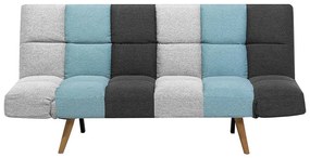 Szürke és kék kárpitozott kanapéágy INGARO Beliani