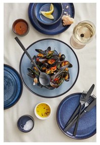 Fekete-kék kőedény tányér ø 27 cm Gastro Dark Blue/Black – Bitz