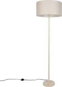 Japandi vloerlamp beige met kap lichtbruin 50cm - Simplo