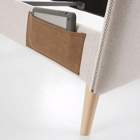 Lydia bézs kétszemélyes ágy, 160 x 200 cm - Kave Home