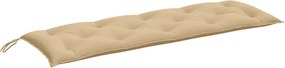 vidaXL melange bézs szövet kerti padpárna 150 x 50 x 7 cm