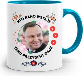 Duda András Kék Elnöki Bögre Neked, fényképes nyomattal