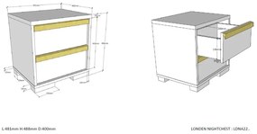 Fehér gyerek éjjeliszekrény London – Vipack