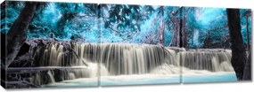 Vászonkép 150x50 Kék vízesés