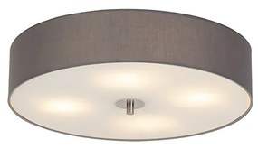 Rusztikus mennyezeti lámpa szürke 50 cm - Drum
