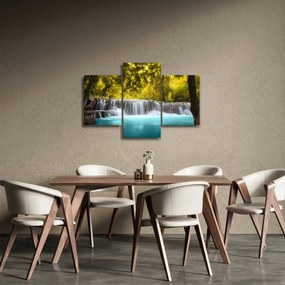 Kép - Vízesés, élénk színekkel (90x60 cm)