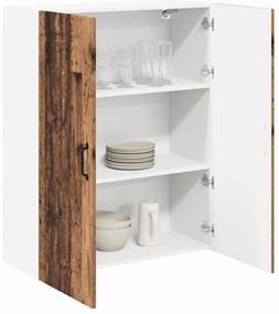 Fali konyhaszekrény polcokkal Öreg fa 80 x 31 x 100 cm Faanyag