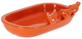 Kerámia madáritató és etető tál, 29 cm, narancssárga